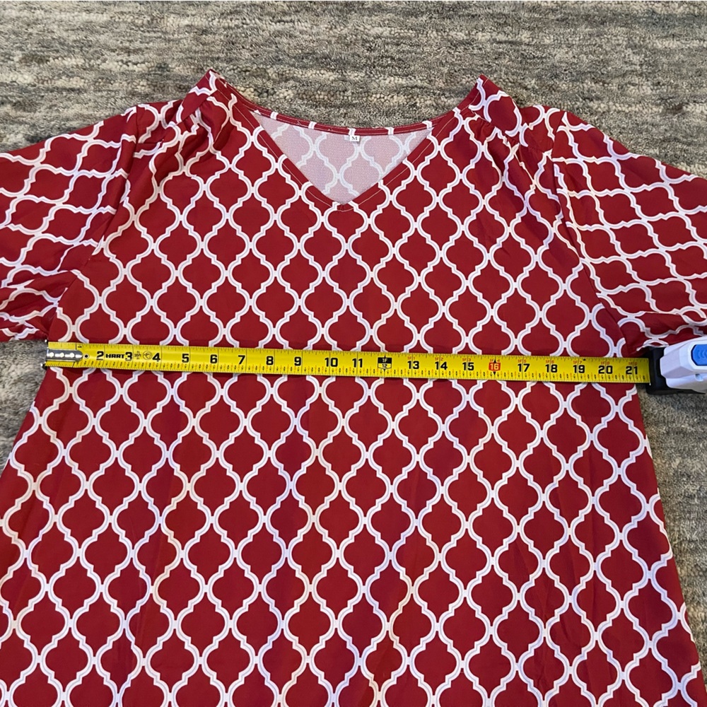 Red Tunic Top - Picture 5 of 6